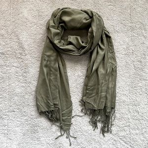 Olive Green Pashmina-style Scarf